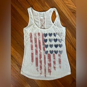 American Rag Flag Tank with Lace Inserts